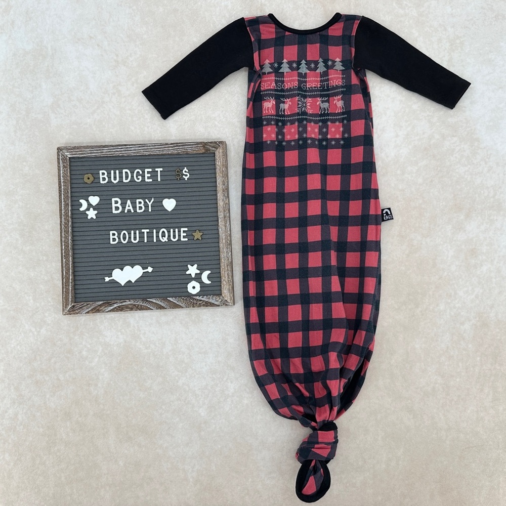 Rags Seasons Greetings Plaid Knotted Gown